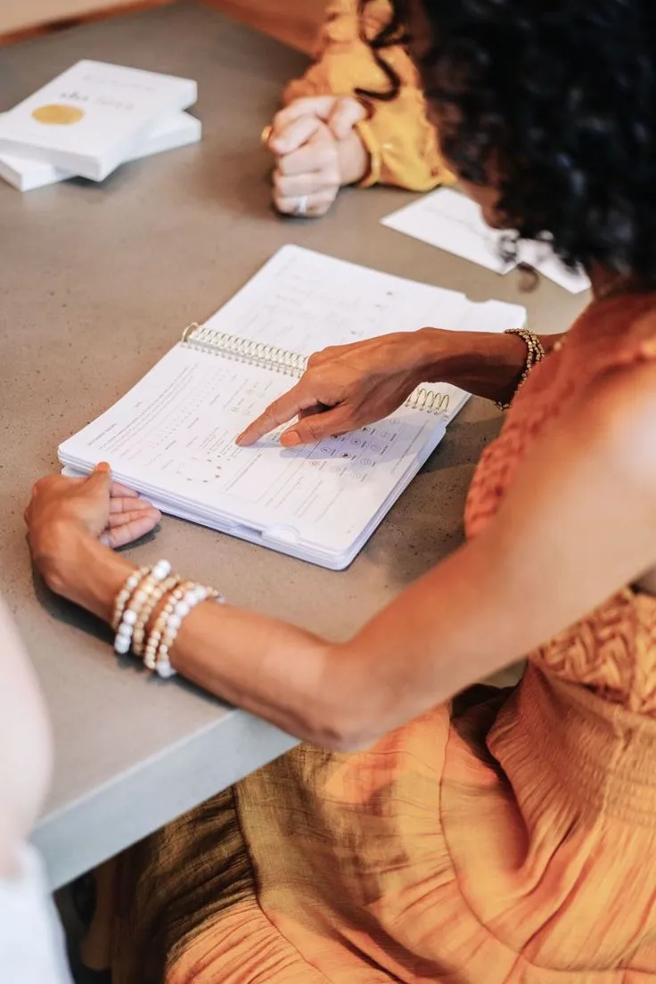 Person reviewing simplified daily plan